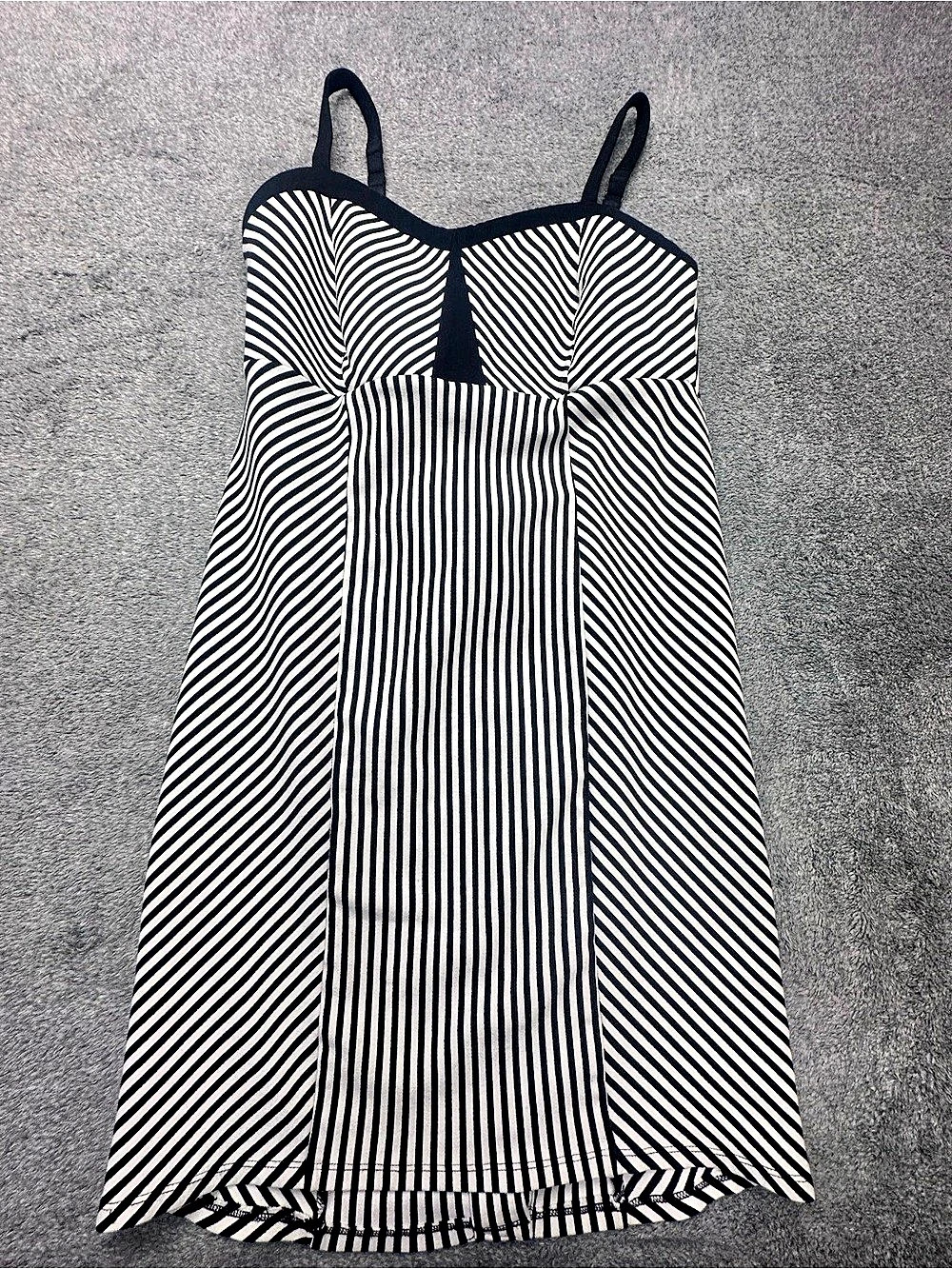 Torrid Striped Midi Dress in Black & White Size 14